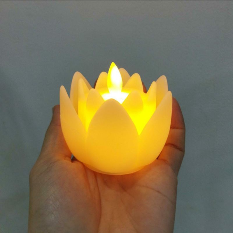 Lilin Elektrik Model Bunga Teratai / Lilin Elektrik Bunga / Lilin Elektrik / Lilin LED