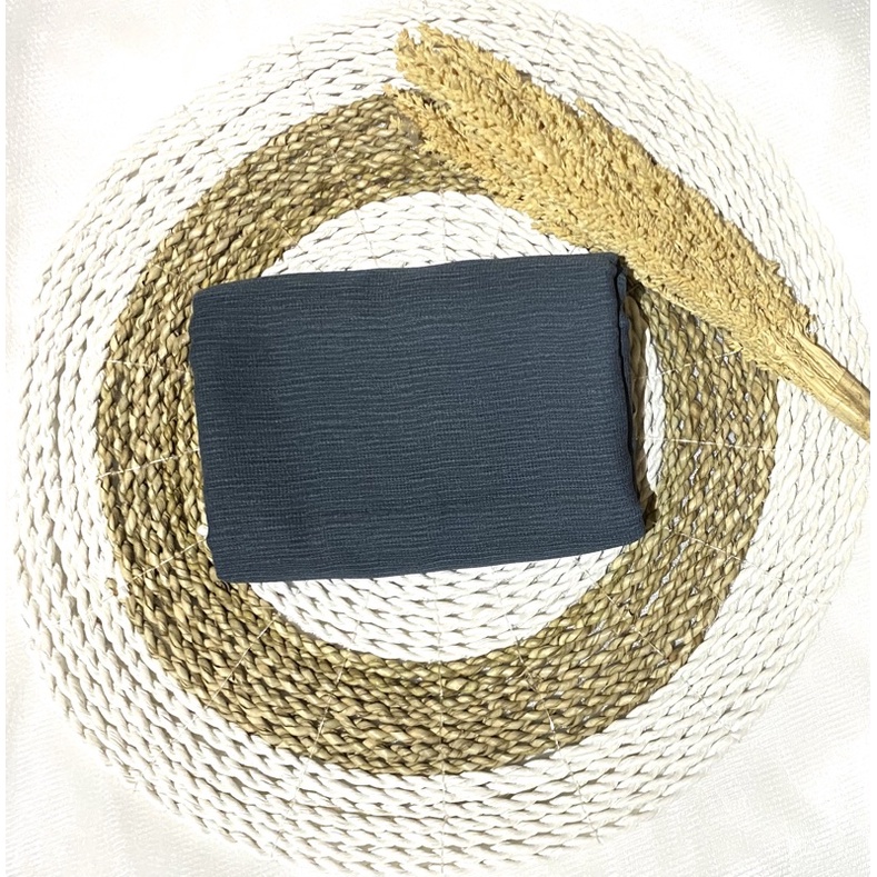 Jilbab segi empat Cornskin Premium Jahit Tepi/ Jilbab Serat Jagung / CORNSKIN-Biru jeans