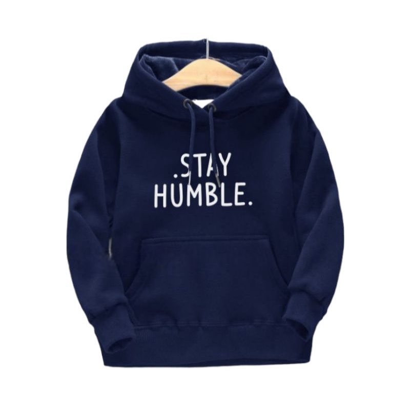 Jaket Sweater Hoodie Anak Stay Humble Unisex (pria wanita) umur 4 - 12 Years Old