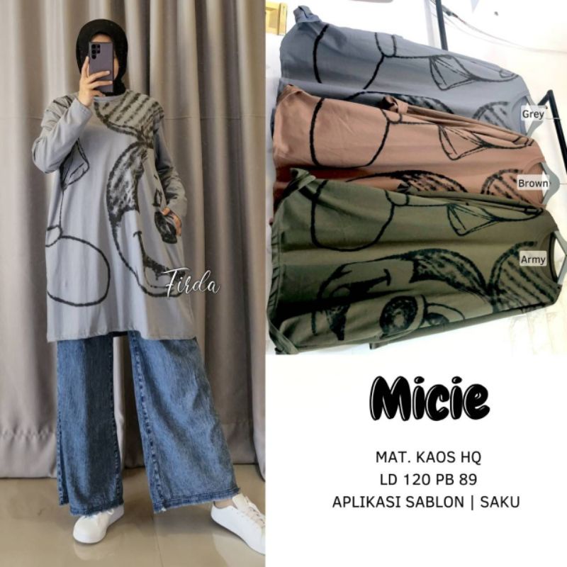 Tunik Kaos Micie Ld 120 Pb 89 Import