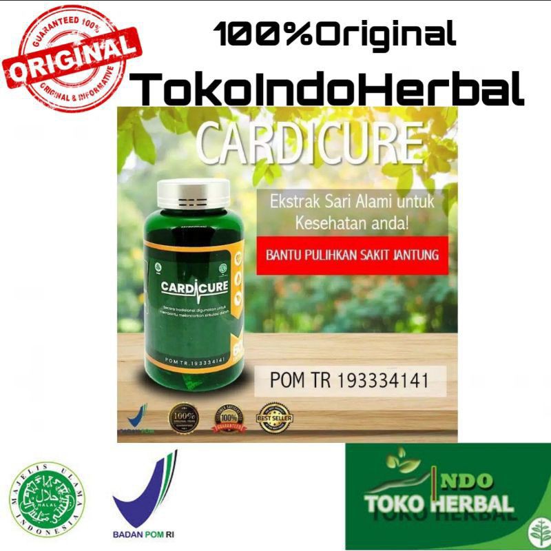 Cardicure Obat Herbal Jantung Koroner Bengkak Jantung / Stroke dan Hipertensi Garansi BPOM TR
