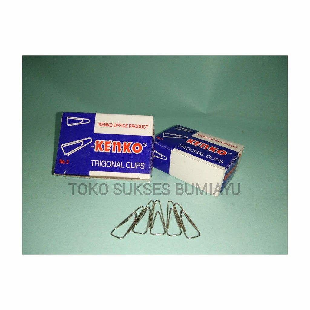 

Penjepit Kertas Paper Clip Trigonal Klip Kenko no.3 Stainlees steel box
