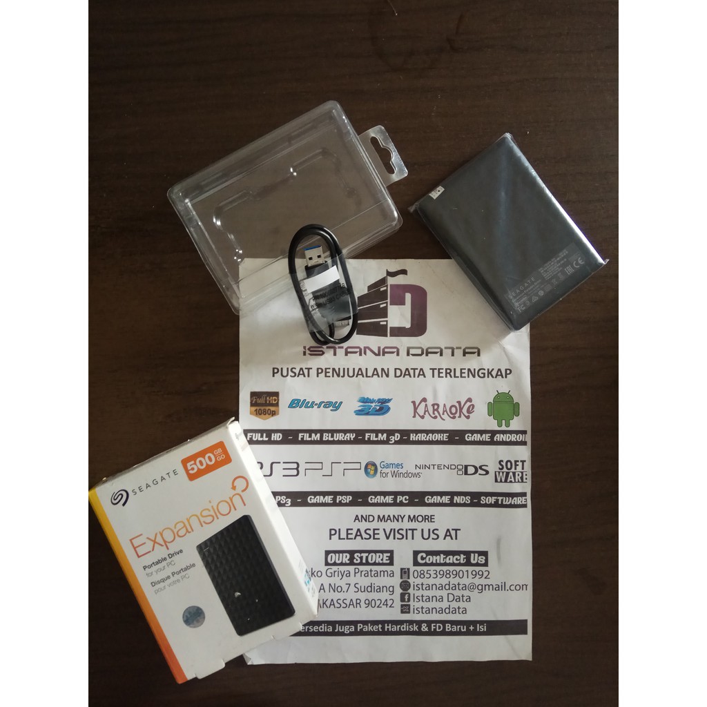 Free Isi Hardisk External Seagate Expansion 500GB Gratis Isi