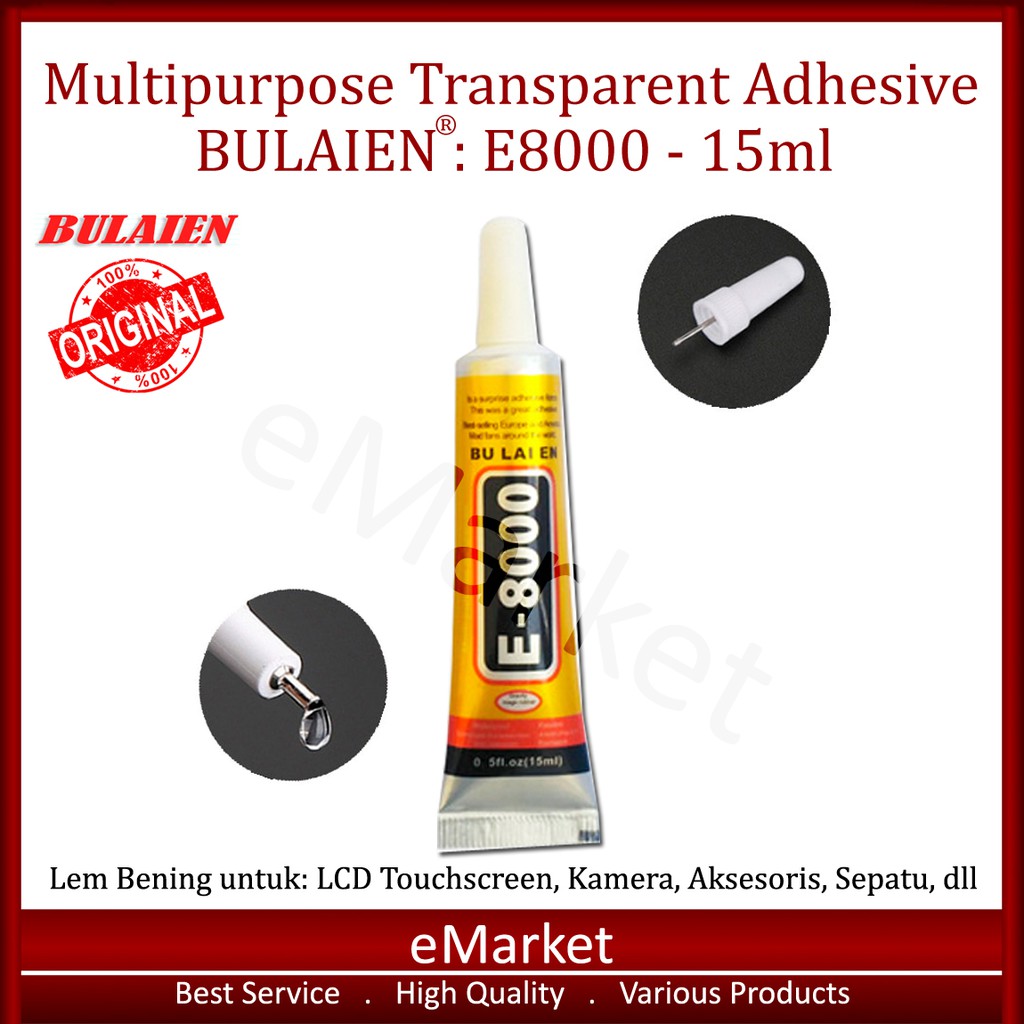 

Lem LCD Touchscreen BULAIEN E8000 ORIGINAL / Bening / Multipurpose Adhesive / Serbaguna