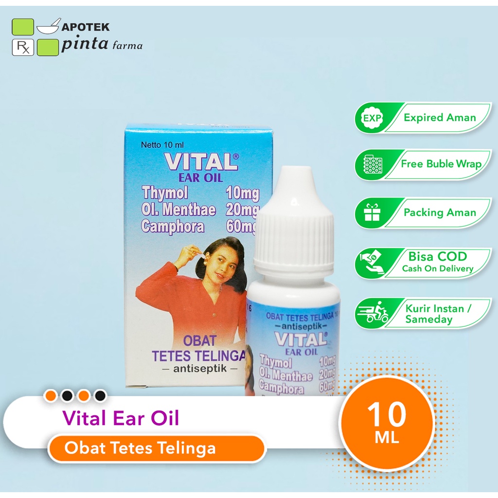 Jual Vital Ear Drops Obat Tetes Telinga 10 Ml | Shopee Indonesia