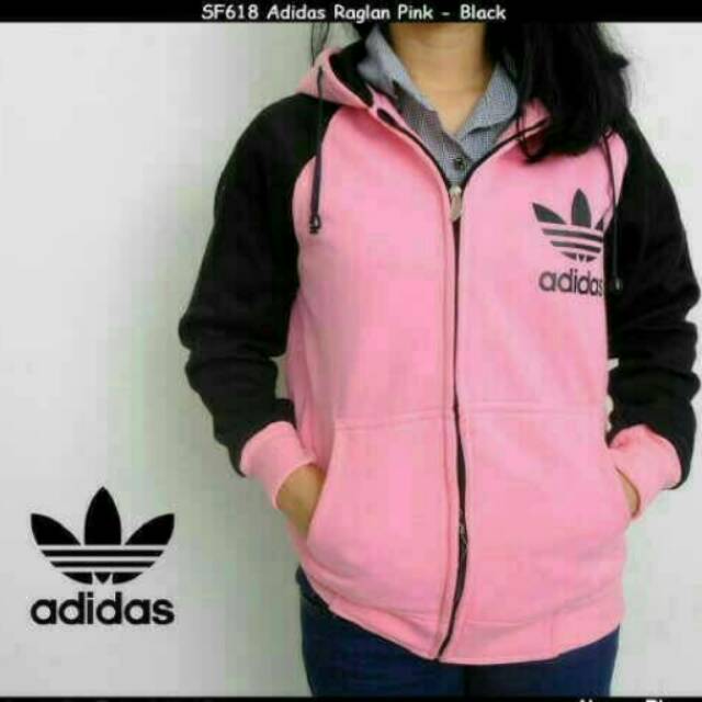 Jaket Adidas Pink-Hitam