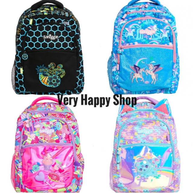 Smiggle Far Away Backpack bagpack cat kucing ice cream eskrim unicorn kuda poni pony tas ransel anak