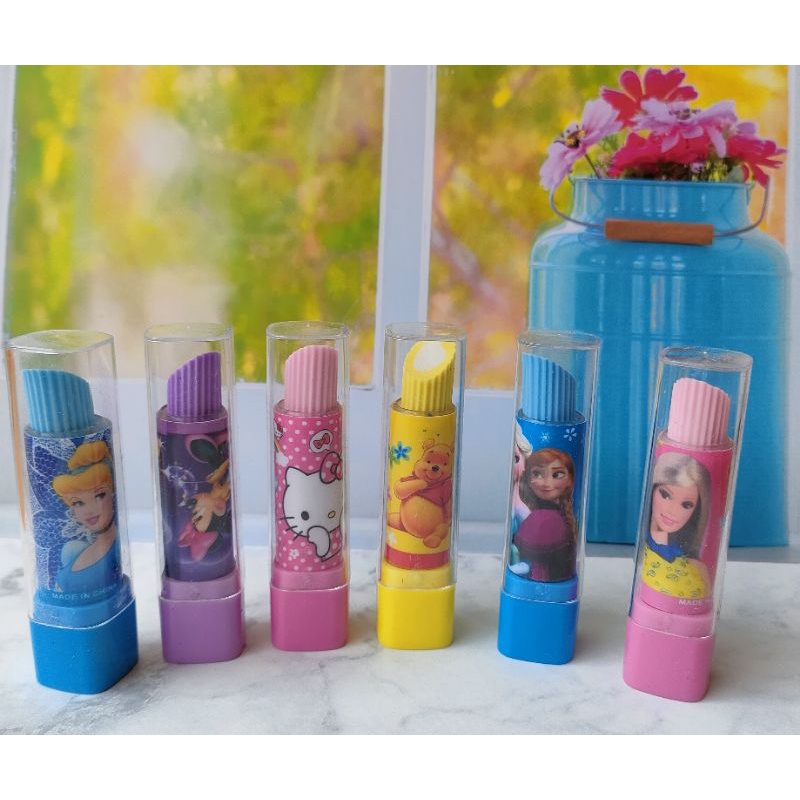 

Penghapus Lipstik Motif Karakter Frozen Princess Hello Kitty Mainan Anak Edukasi