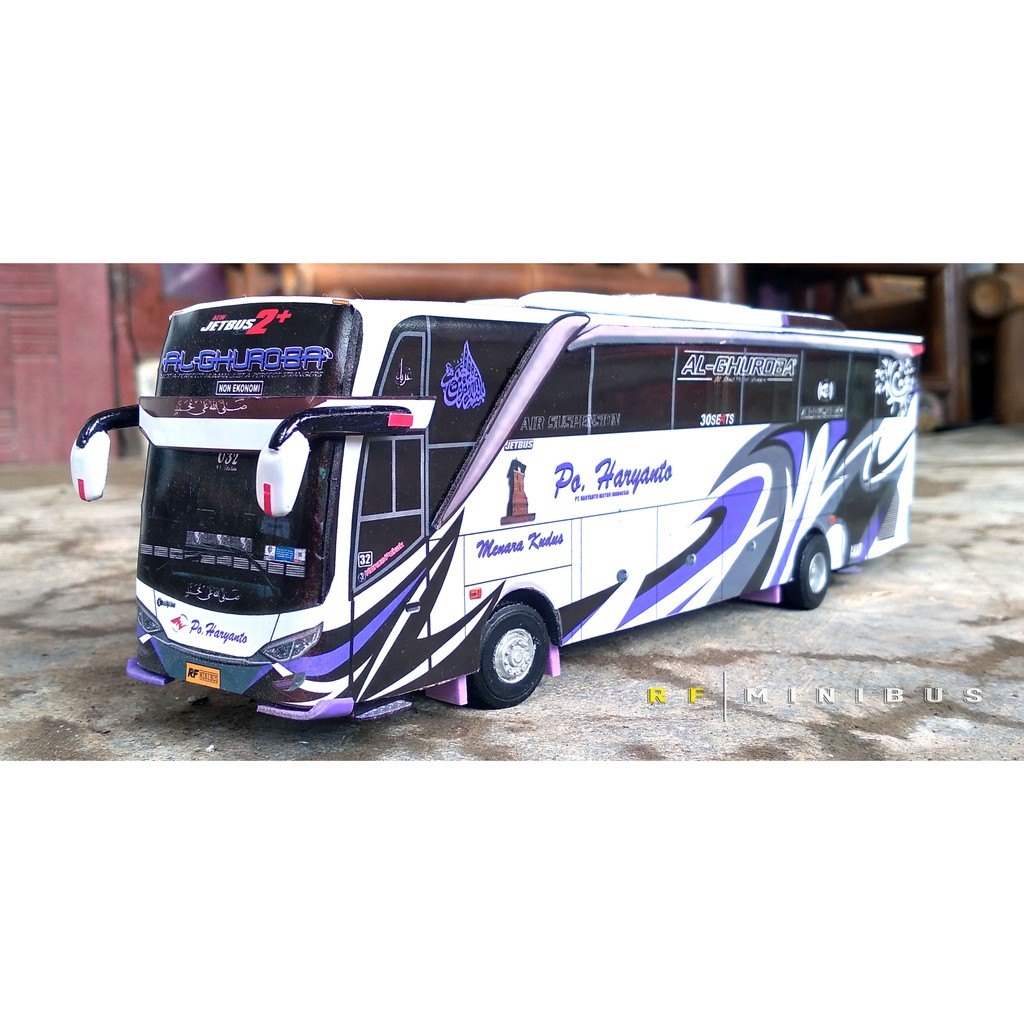 Miniatur Bus Po. Haryanto (Al Ghuroba) Skala 1:50