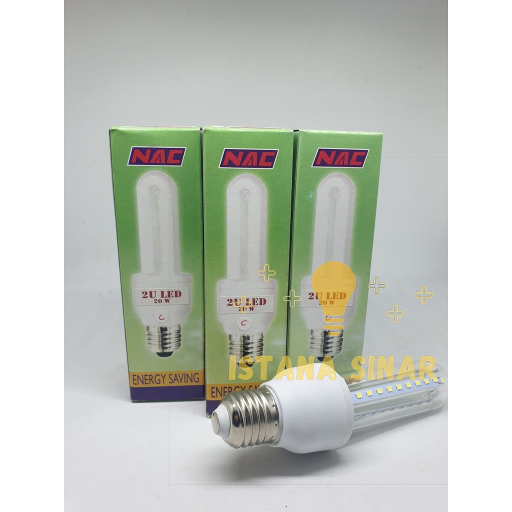 Lampu PLC LED NAC 2U 20 Watt Cahaya Putih / Bohlam murah / LED Neon