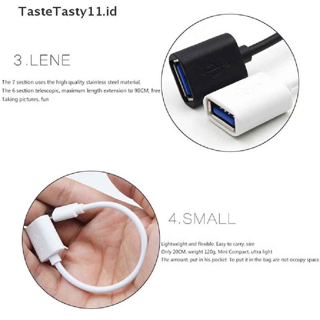 Kabel Adapter Konverter Data Sync OTG USB 3.1 Tipe C Male Ke USB Female Bahan Metal