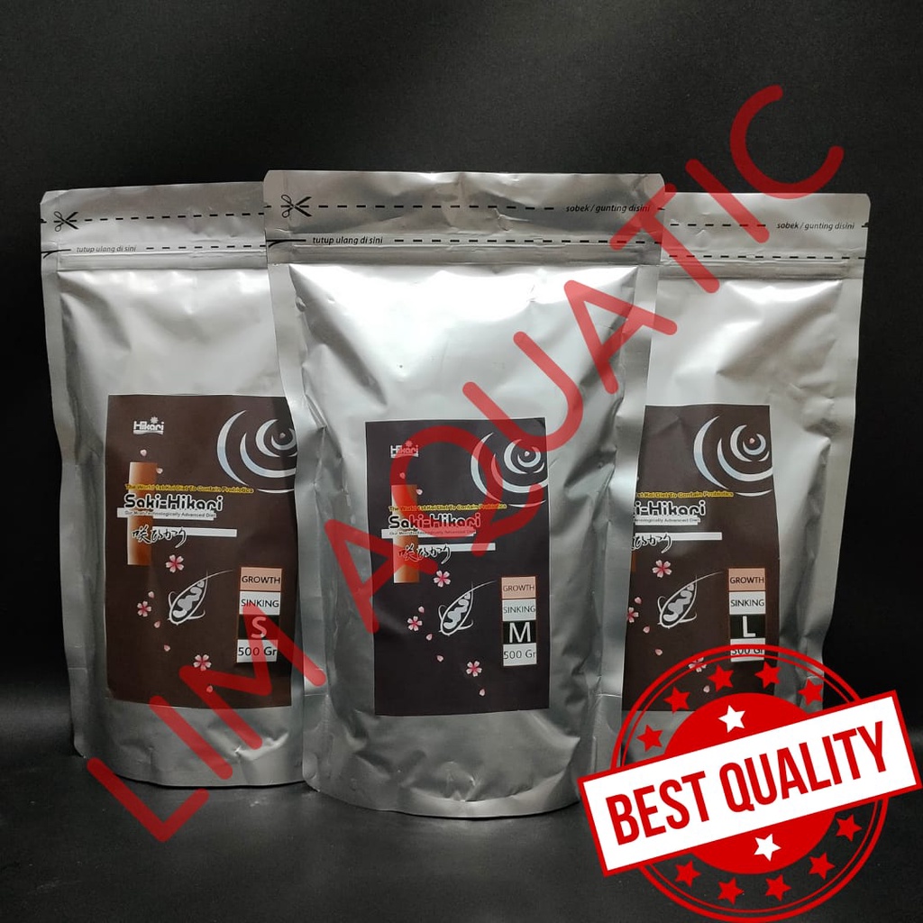 SAKI HIKARI GROWTH SINKING 500 GRAM / MAKANAN KOI DAN KOKI - HIKARI