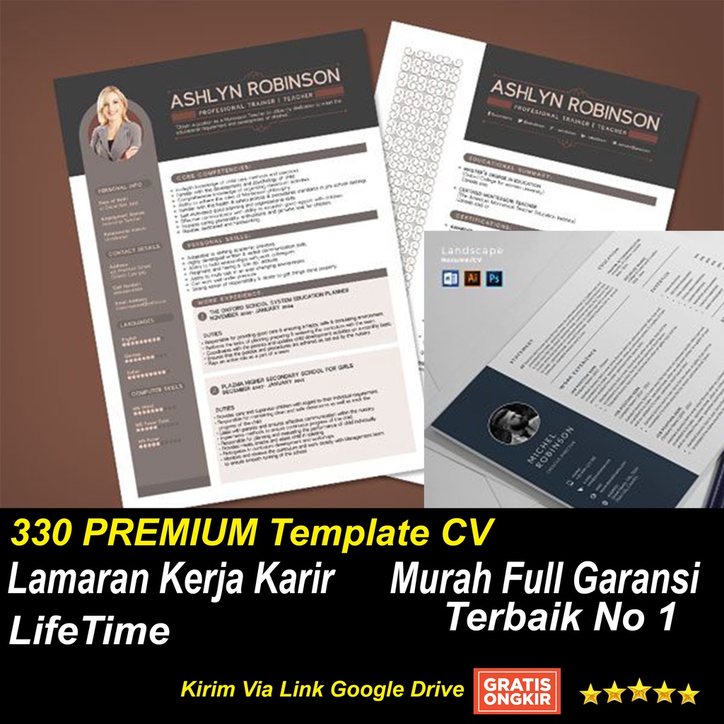 330 PREMIUM Template CV Lamaran Kerja Karir