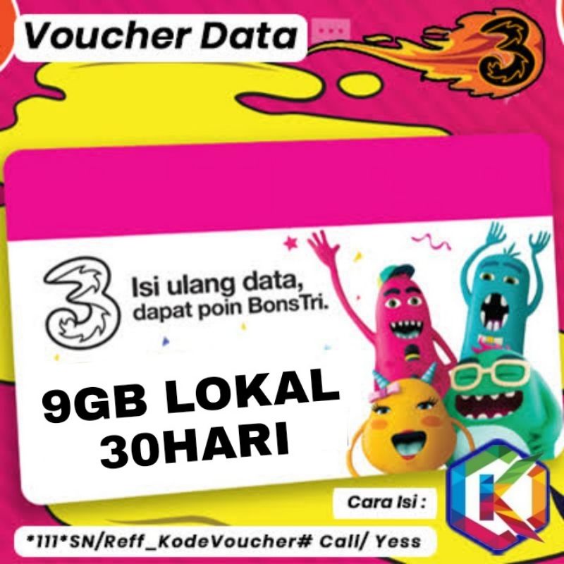 VOUCHER TRI 9GB LOKAL BANTEN