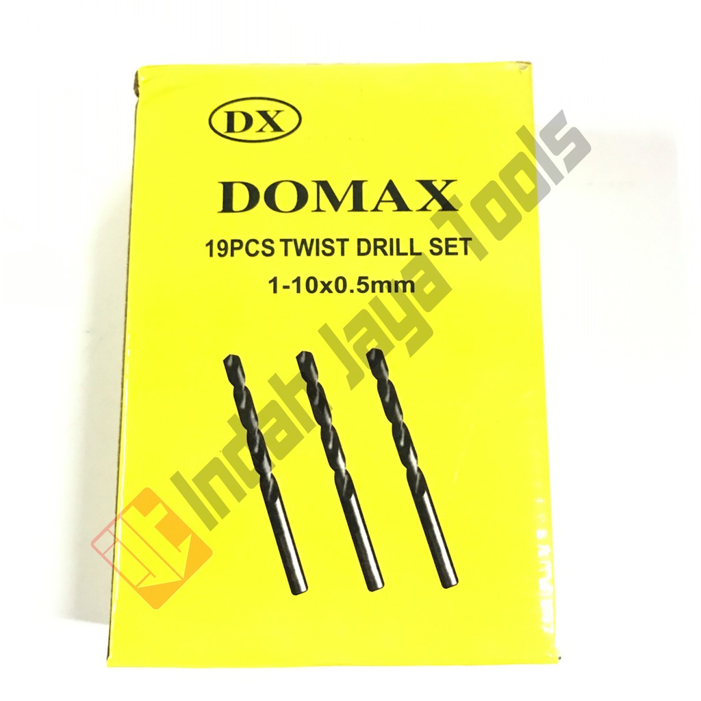 DOMAX TAIWAN Mata Bor Besi Set 19 Pcs 1- 10 mm