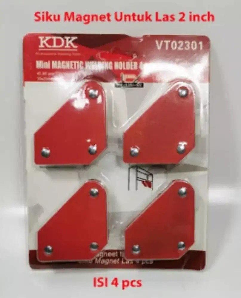 KDK VT02301 Siku Magnet Set 4 Pcs Mini - Smart Welding Magnet Las