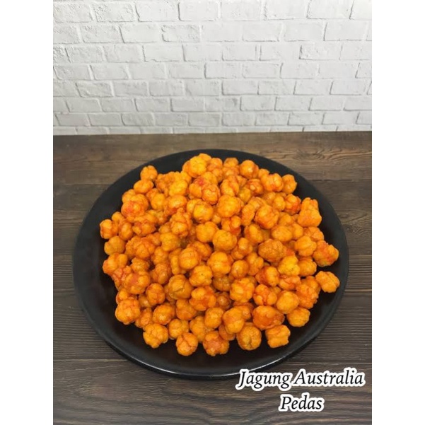 100 gram pilus pedas merk ajisan / jagung pedas australia murah