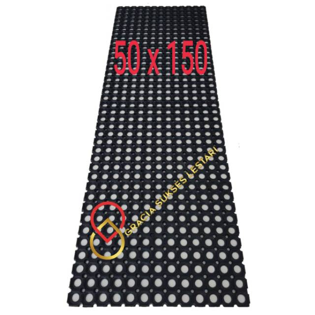 KESET KARPET KARET ANTI SLIP 50x150 RING MAT