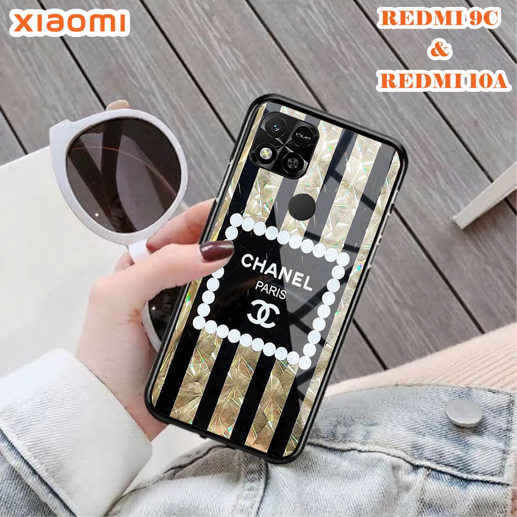 Softcase Glass Kaca REDMI 10A & REDMI 9C - Case Handphone REDMI 10A  REDMI 9C [T03].