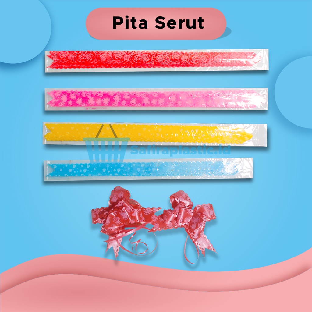 

Pita Tarik Serut | Pita Hias | Pita Kado (WARNA RANDOM) 10pcs