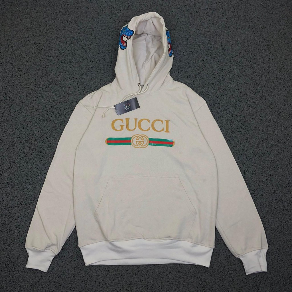 JAKET HOODIE SWEATER GUCCI WOLF CREAM