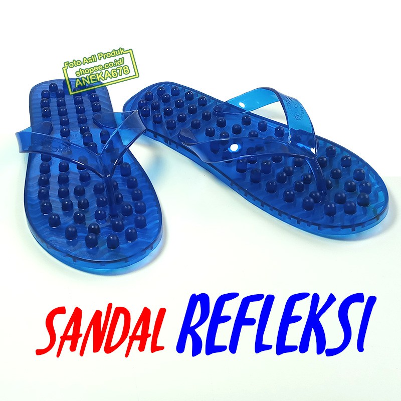 Sandal Jepit REFLEKSI Terapi Pijat Kesehatan Akupuntur Kaki Buaya