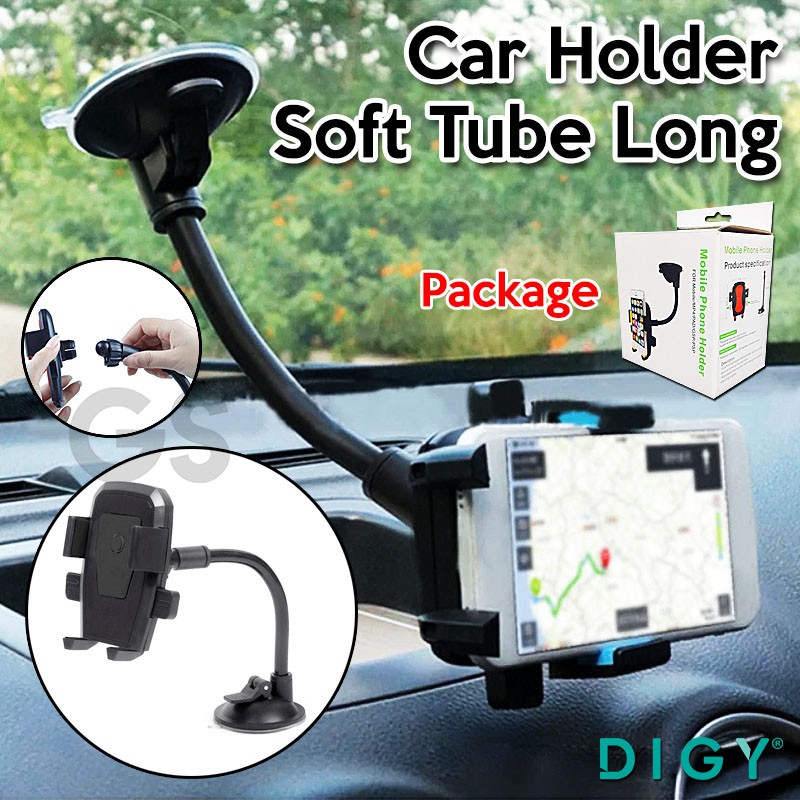 Car Holder Mobil Soft Tube / alat pengangga hp di kaca penjepit hape flexibel