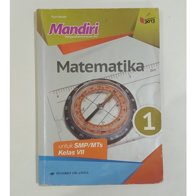 Buku Cetak Bekas Mandiri Matematika SMP Kelas 7 Erlangga