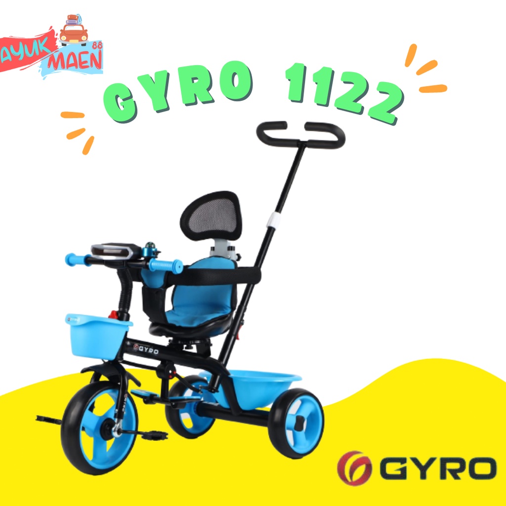 Maenan Sepeda Stroller Roda Tiga GYRO 1122 - Mainan Anak Tricycle New