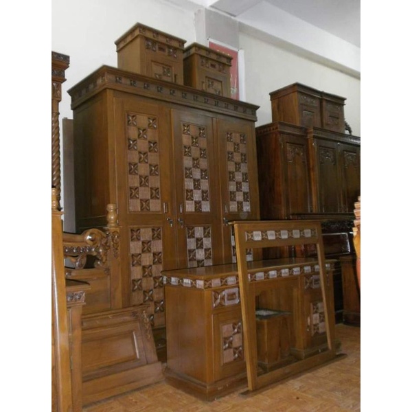 kamar tidur set ukir minimalis