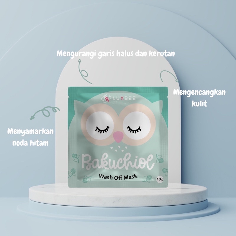 MASKER WAJAH WASH OFF BY LUXBEE 10 GR ORIGINAL / BPOM