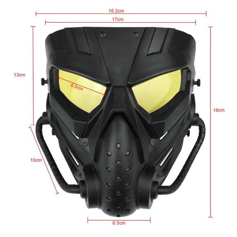 Masker Topeng Full Face Airsoft Paintball Motor Anti Fog Model Alien