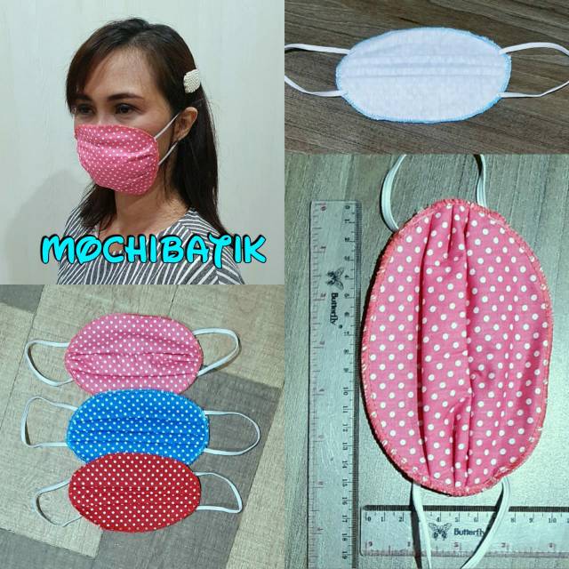 MOCHIBATIK MASKER KAIN NON MEDIS ELIPS MOTIF (1 PAK isi 6pcs)