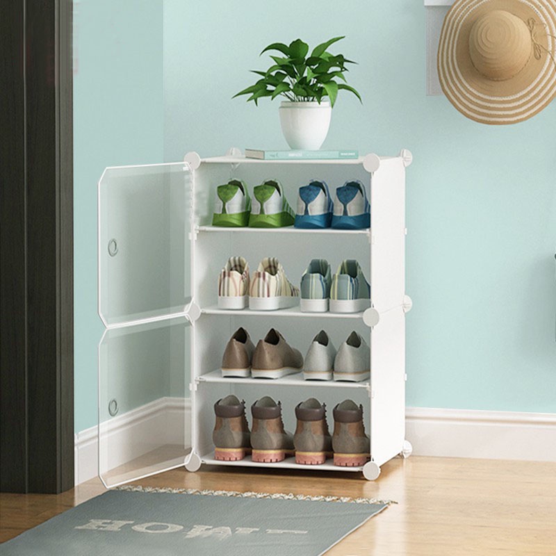 Rak Sepatu Tertutup Anti Debu Shoe Storage Boxes Minimalis 4 /6/8 Susun