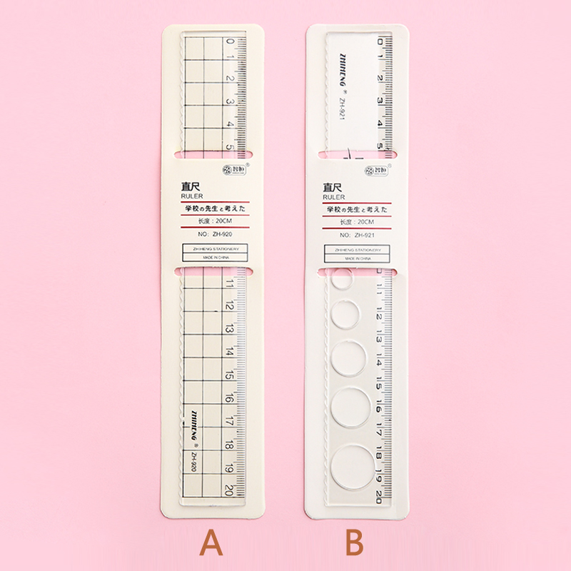 [Ready Stock] Korean Simple Transparent Ruler 15cm/18cm/20cm Student Drawing Measurement Acrylic Ruler