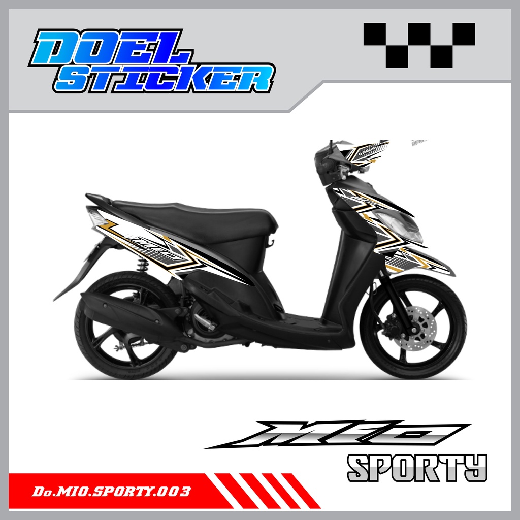 STICKER STRIPING MIO SPORTY , SMILE - STICKER STRIPING LIST VARIASI HOLOGRAM , CROME MIO SPORTY , MIO SMILE DOEL 004