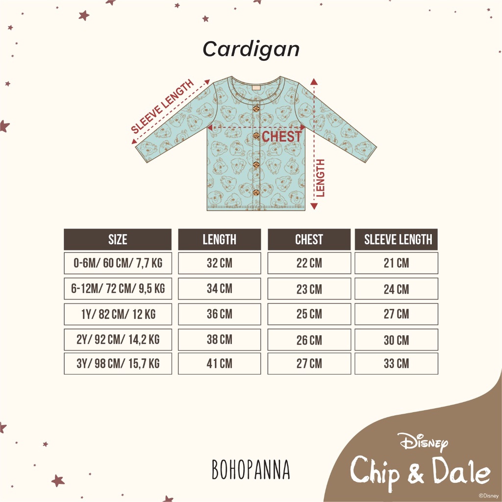 Bohopanna - Cardigan Boy Disney / Cardigan Bayi dan Anak Unisex