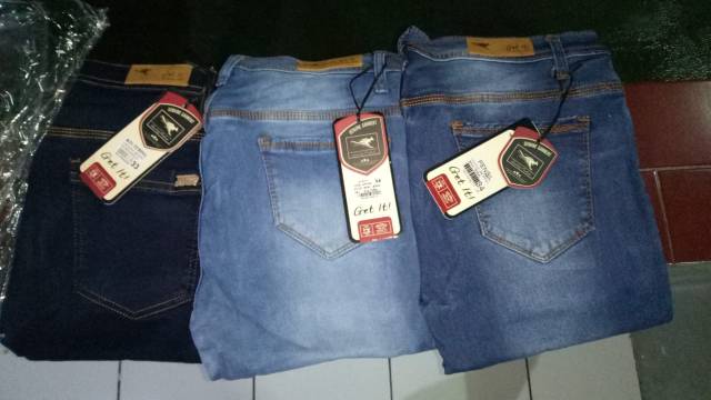 Celana stretch cewek bahan sof jean's Lembut size 27-34