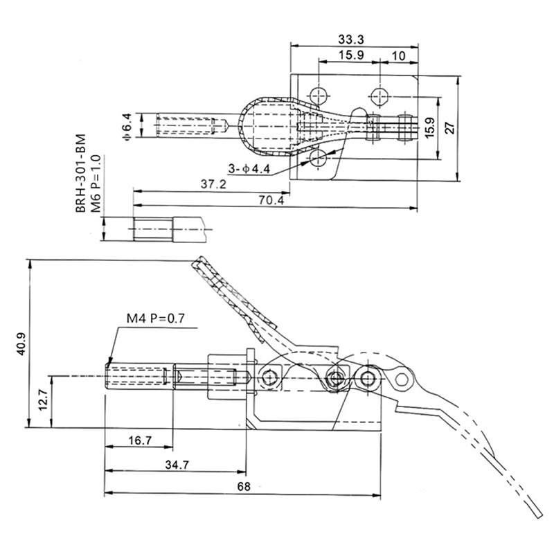 Gh-301am toggle clamp / Penjepit toggle quick release