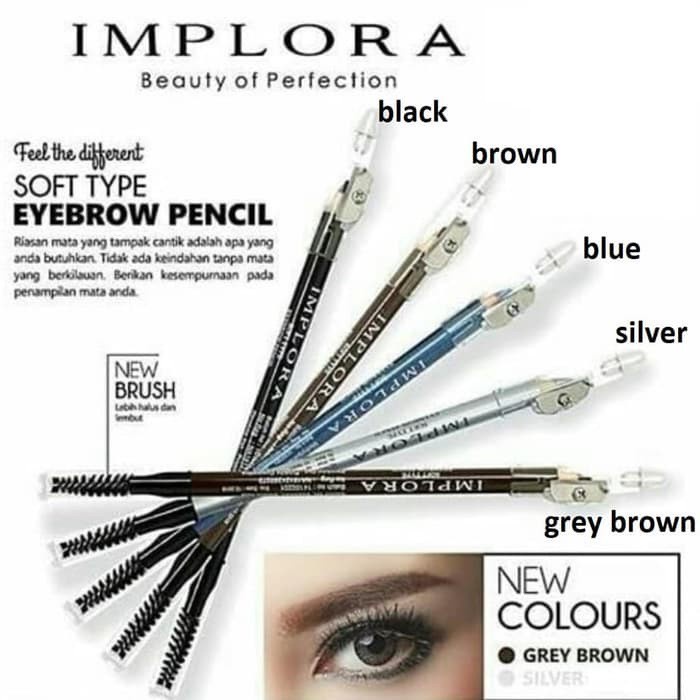 Implora Eye Brow Pencil Softbrow Pencil 2 IN 1