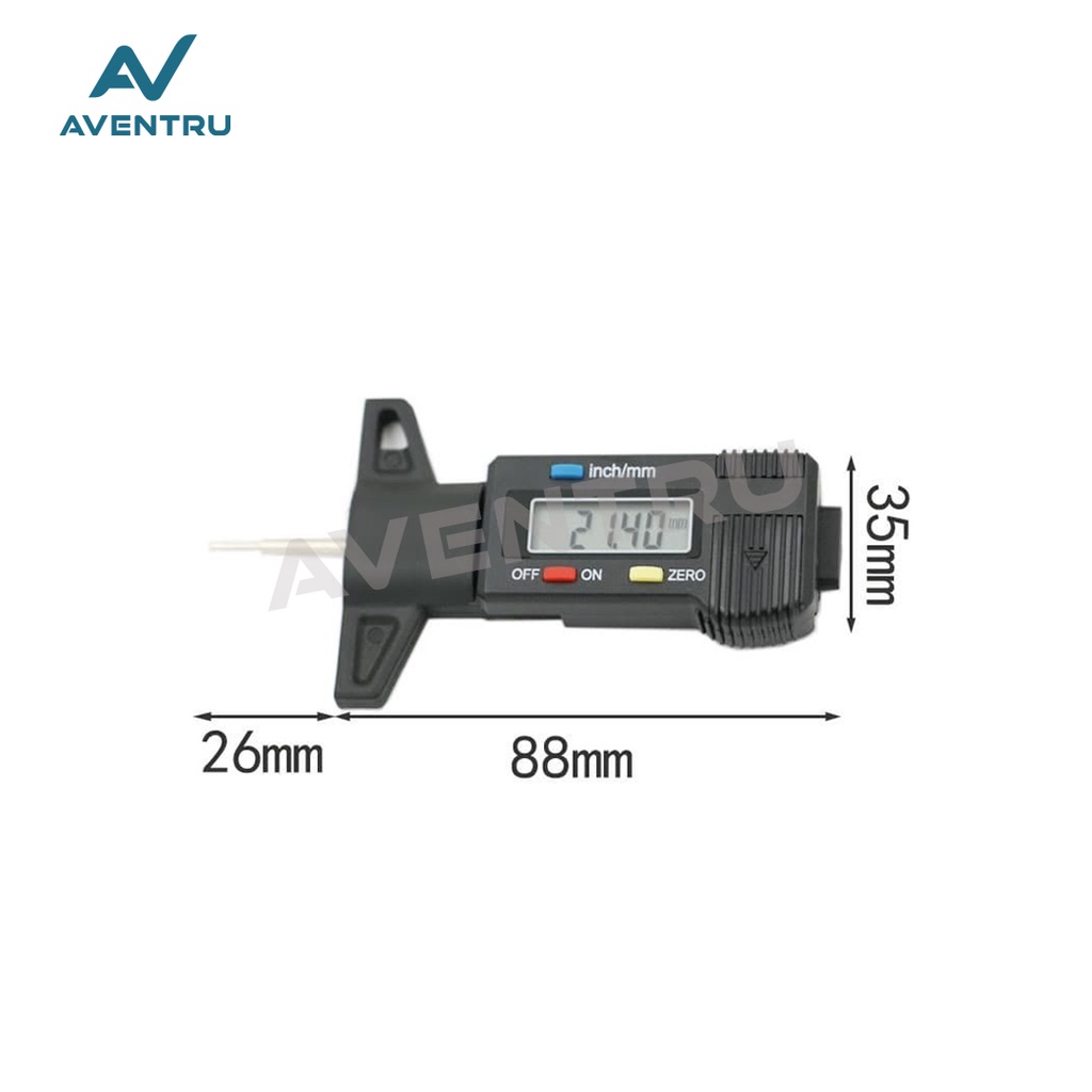 Alat Ukur Kedalaman Ban Digital Tyre Tread Depth Gauge