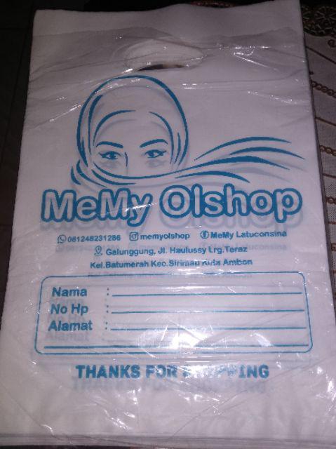 Kantong Plastik Sablon Ukuran 20 X 30 / Kantong Plastik/ Plastik Sablon Olshop