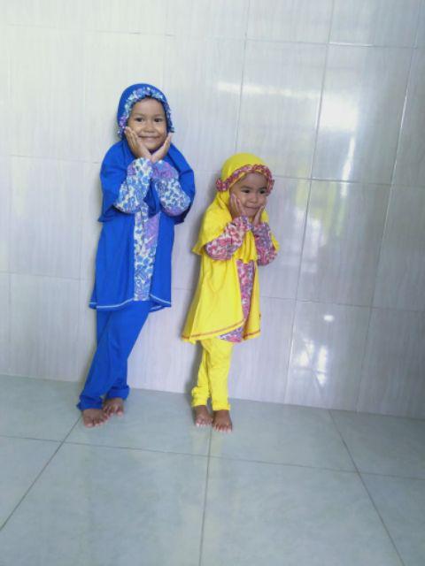 Setelan Batik Anak Perempuan - Pakaian Batik Anak Muslim - Baju Batik Anak Umur 1 – 6 Tahun - Kikan