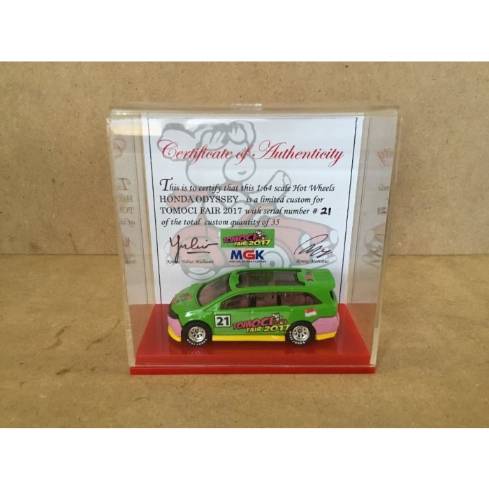 Hotwheels Honda Odyssey Tomoci Fair 2017 Custom No 21