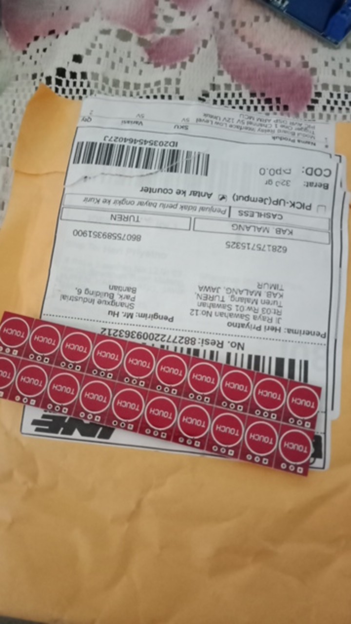 Wisonda  Ttp223 Modul Tombol Sentuh Kapasitor Single Channel Self-locking Sensor Sentuh