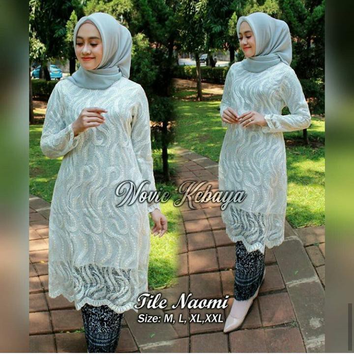 stelan kebaya tille bordir import new