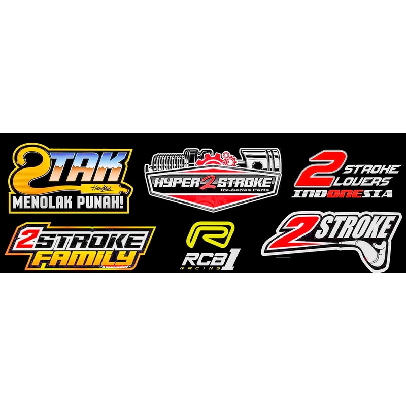 sticker stiker pack racin 2tak 2stroke rcb family fizr rxking ktm