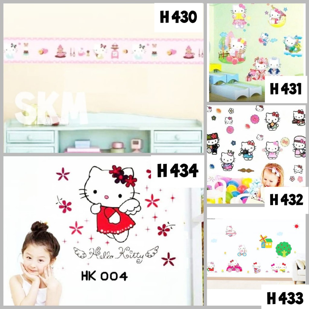 WALLSTIKER STICKER DINDING HELLO KITTY H 430 431 432 433 434 435 436 437 438 439 440 441 442 443 444