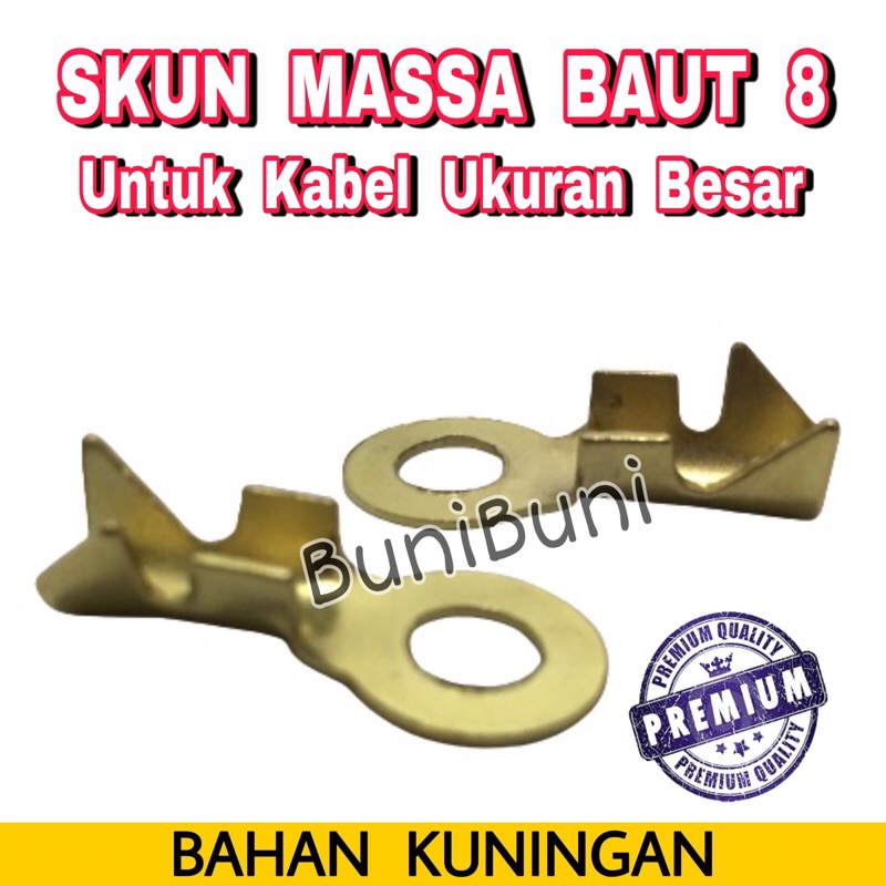 Terminal Skun Massa Ring Baut 8 TEBAL / M5 Diameter 5 MM Untuk Kabel Ukuran Besar - ECERAN