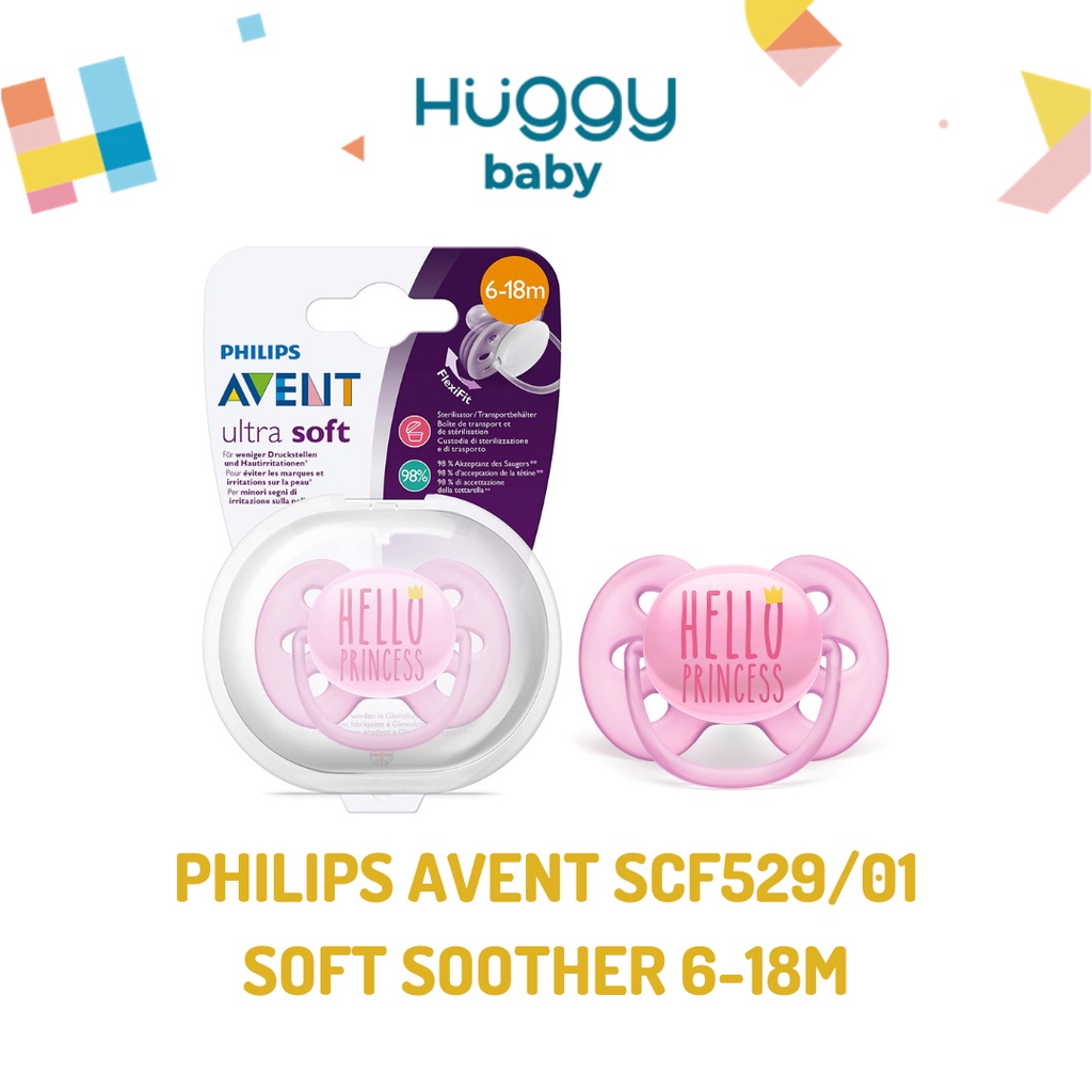 Philips Avent SCF529/01 Soft Soother 6-18m Girl Pink | Empeng Gigitan